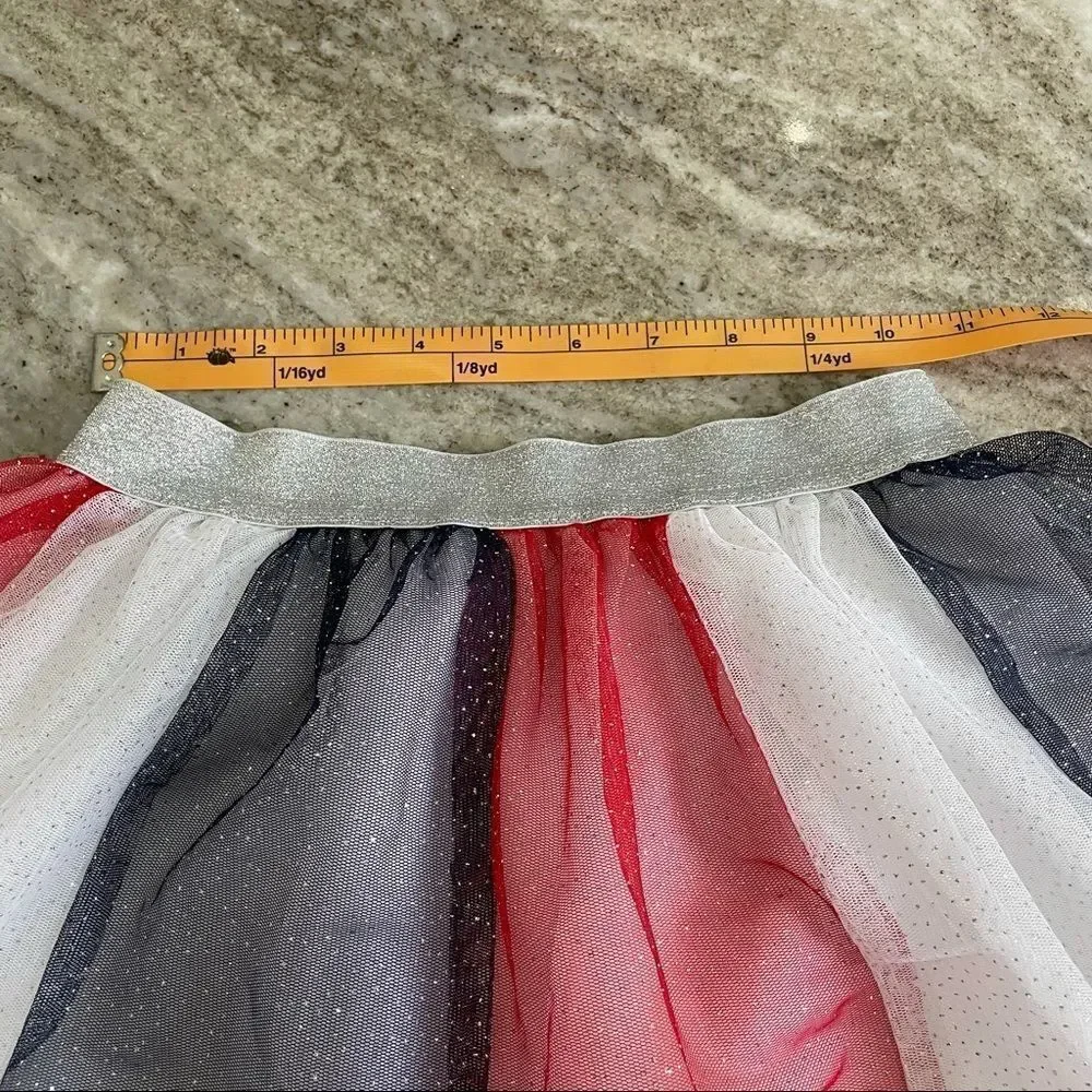 CAT & Jack Sparkly Red White and Blue Tutu Size M(7/8)
